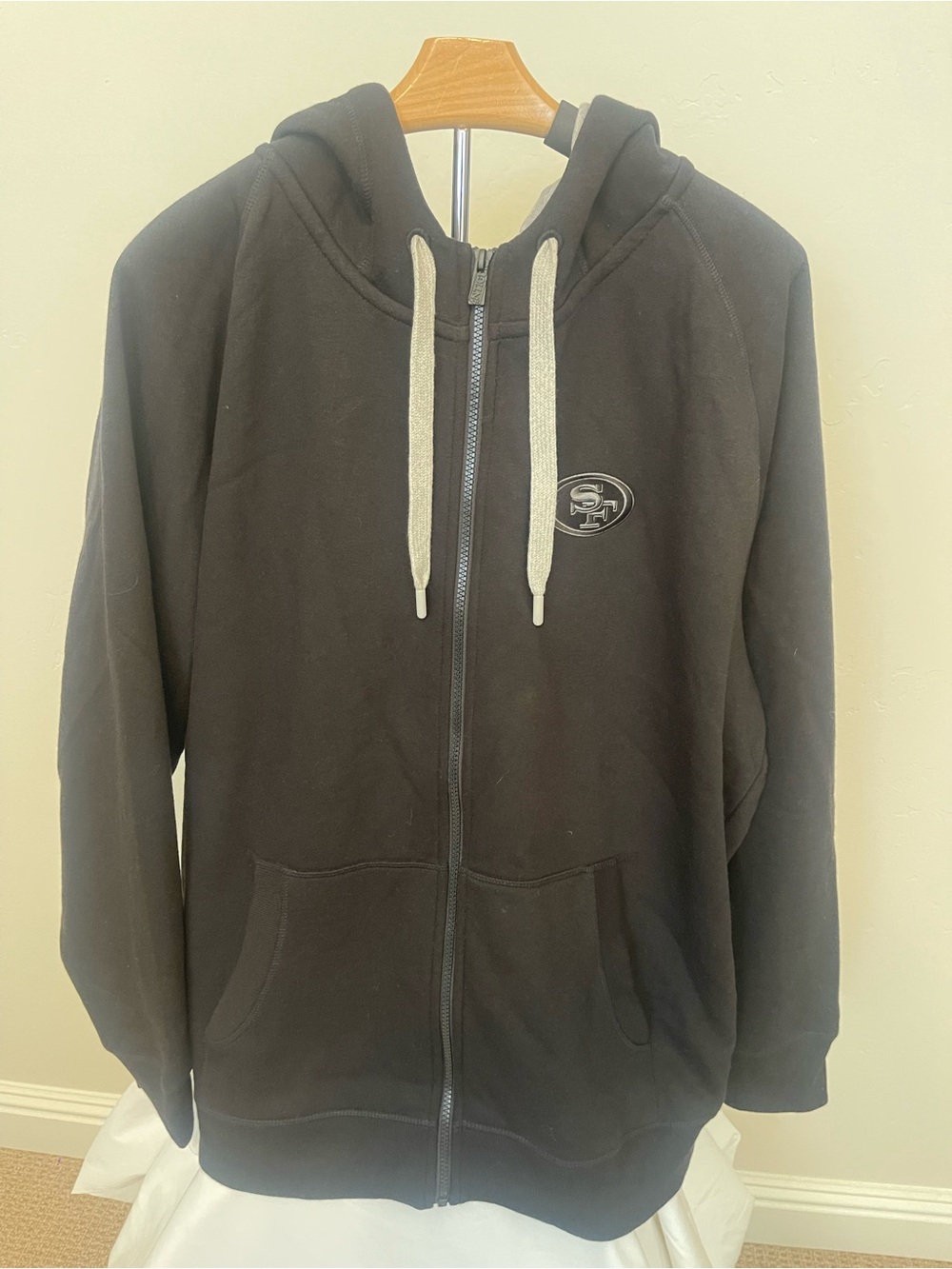 Antigua San Francisco 49ers Hoodie Men’s 2XL Black Full Zip NFL Football